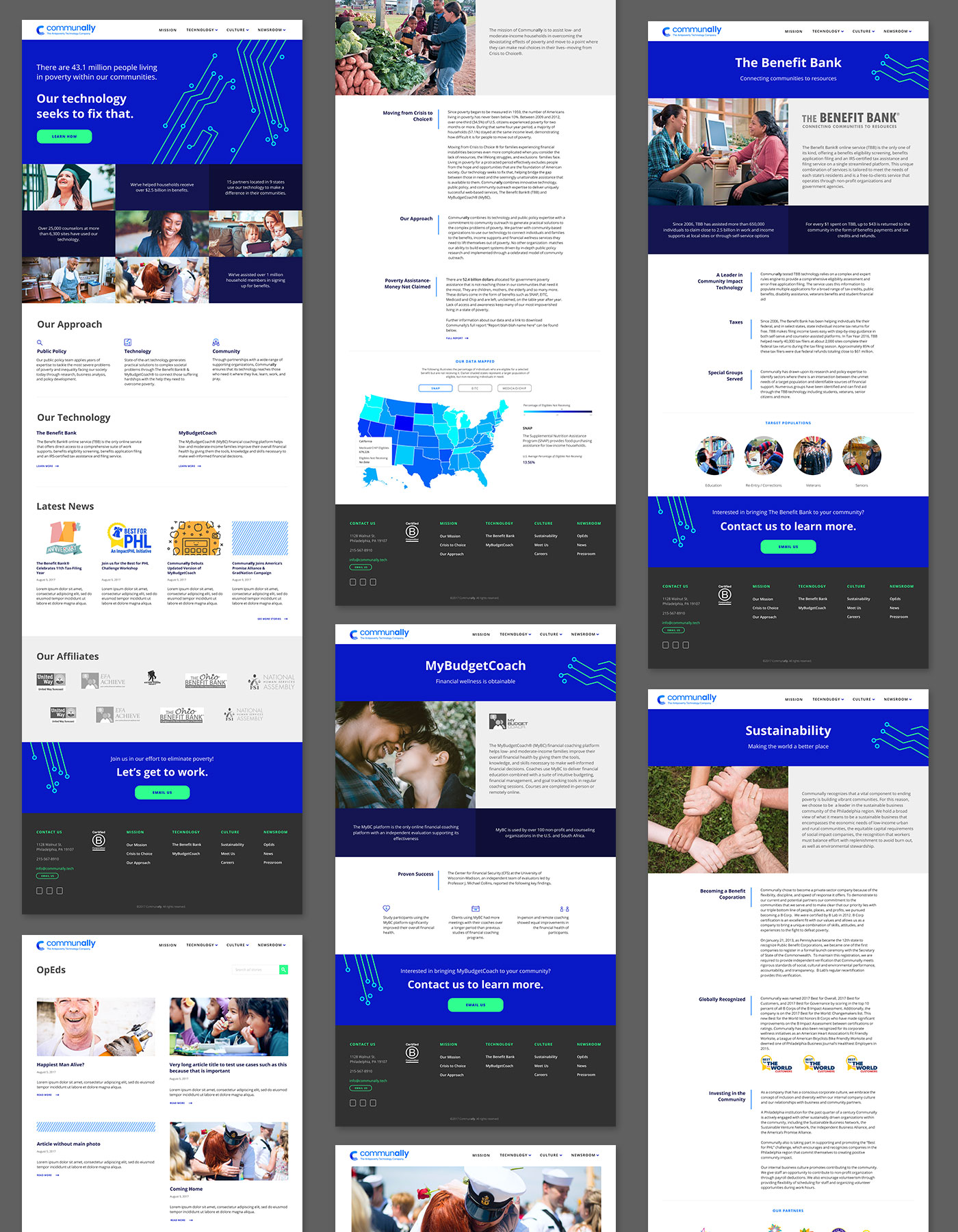 mockups of finished site